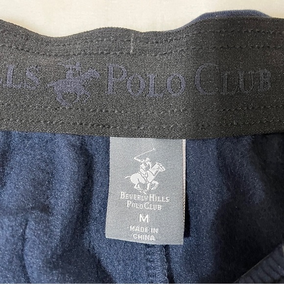 BEVERLY HILLS POLO CLUB Mens Performance Sport Joggers Dark Navy Size Medium - Picture 8 of 14